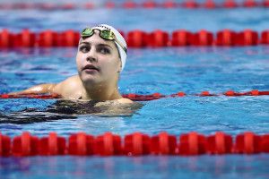 Pádár Nikoletta a kezdeti izgatottság után úgy úszott Kazanyban, mintha az ifjúsági magyar bajnokságon lenne Fotó: Derencsényi István/MÚSZ