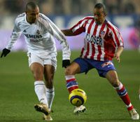 Ronaldo (balra) a találkozó elején és végén is beköszönt a Vicente Calderón-stadionban