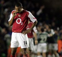 Thierry Henry és az Arsenal &#8222;A-csapata&#8221; legutóbb az Aston Villa ellen nyert, azóta három döntetlen és egy vereség a mérlege