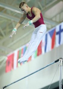 Balázs Krisztián pályafutása legnagyobb sikere az Eb-arany nyújtón Forrás: European Gymnastics