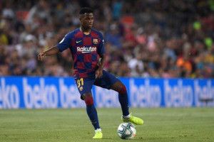A bissau-guineai származású, spanyol Ansu Fati (17, Barcelona) az öt topliga 2019/20-as évadának eddigi legfiatalabb gólszerzője Forrás: FC Barcelona