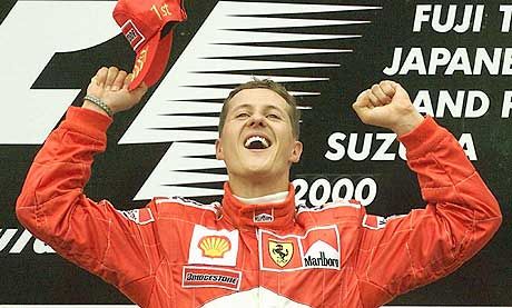 Michael Schumacher 2000-ben Szuzukában szerezte meg a világbajnoki címet