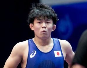 A japán olimpiai ezüstérmes, Rej Higucsi már Tokió jegyében indult el a "kicsik" között Forrás: UWW/Martin Gábor