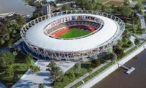 A Budapest Nemzeti Atlétikai Stadion látványterve Fotó: KKBK Kiemelt Kormányzati Beruházások Központja Nonprofit Zrt.