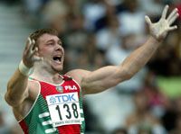 A fehérorosz Andrej Mihnevics élete legjobbját dobva lett a súlylökés aranyérmese