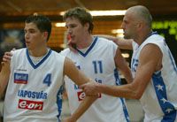 Sztojan Ivkovics (jobbra) karizmatikus egyéniség: nagy hatással van kaposvári csapattársaira, Simon Balázsra (4) és Dénes Gáborra (11) is (Fotó: Mirkó István)