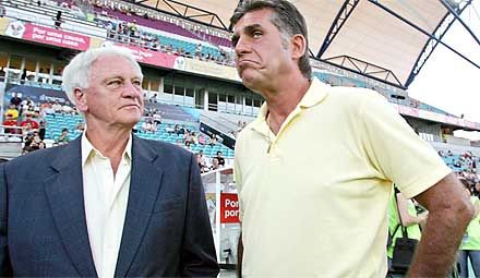 Két remek futballszakember: Sir Bobby Robson (balra) és Carlos Queiróz