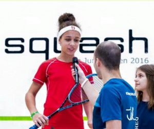 A felnőtt magyar bajnok Chukwu Hannah (16) is Farkas János neveltje Forrás: squash.hu