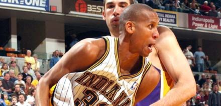 Reggie Miller (31) négy és fél éve nem dobott annyi pontot, mint most (Fotó: getty image)