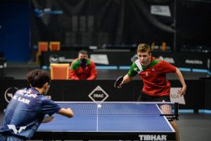 Lei Balázs (jobbra) pályafutása legnagyobb sikerét érte az U15-ösök versenyében a szlovéniai Otocecben Forrás: WTT