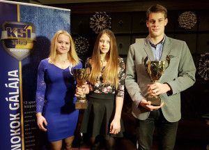A KSI legjobb utánpótláskorú sportolói Bíben Karina, Bakó Olga és Varga Ádám kajakosok lettek (balról jobbra)