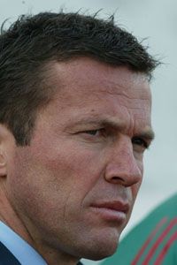 Lothar Matthäus nem unatkozik majd a hét végén, két bajnokit is élôben néz meg (Fotó: Németh Ferenc)