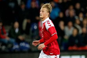 Kasper Dolberg játékától sokat vár a dán publikum Fotó: Jens Dresling