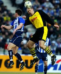 Dárdai (balra) a Hertha, Koller pedig a Dortmund elsô gólját szerezte 2003-ban