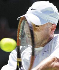 Az immár négyszeres melbourne-i és nyolcszoros Grand Slam-bajnok Andre Agassi mindössze egy szettet veszített két hét alatt