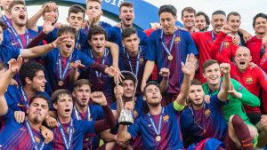 A Barcelona fiataljai másodszor nyerték meg az Ifjúsági Ligát Fotó: Getty Images