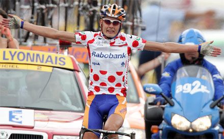 Rajt-cél győzelmet aratott a Tour de France első komoly hegyi szakaszán a dán Michael Rasmussen (fotó: Reuters)