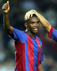 A góllövôlistát vezetô Samuel Eto&#8217;o két találattal járult hozzá a listavezetô Barcelona idénybeli hetedik diadalához