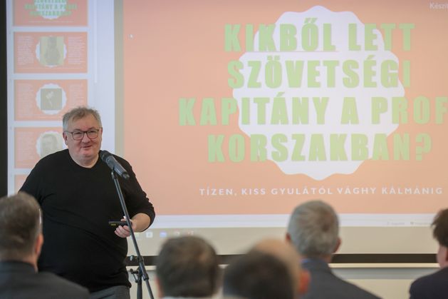 Dénes Tamás futballtörténész, a Nemzeti Sport korábbi főszerkesztője (Fotó: Török Attila)