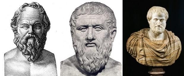 Az ókori görög filozófia „belső hármasa”: Szókratész, Platón és Arisztotelész