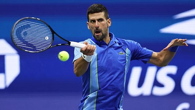 Novak Djokovics a döntő közben (Fotó: Getty Images)