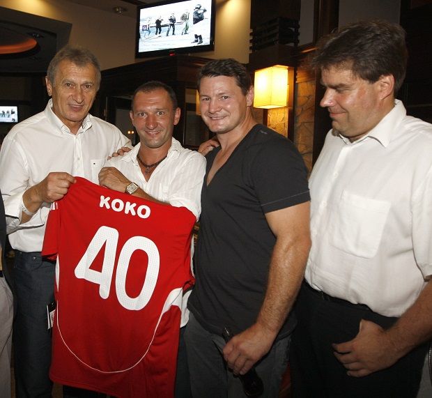 2010: Kovács István 40. születésnapját Dunai Antal és Erdei Zsolt társaságában ünnepelte (Fotó: Nemzeti Sport)