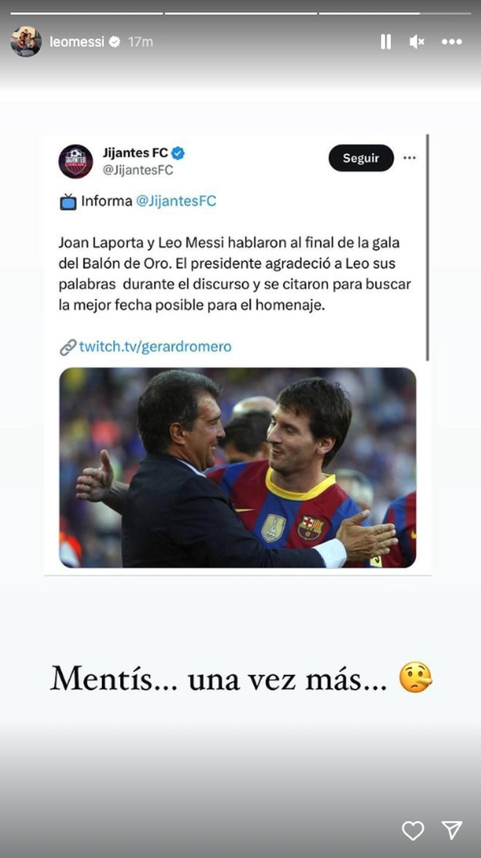 Ez már Messinél is kiverte a biztosítékot (Fotó: Instagram)