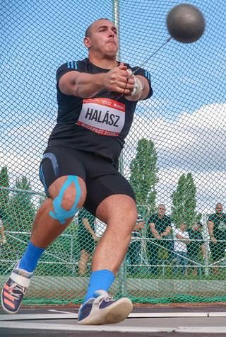 Halász Bence alig több mint egy hete dobta idei legjobb
eredményét, a 78.27 métert (Fotó: Török Attila)