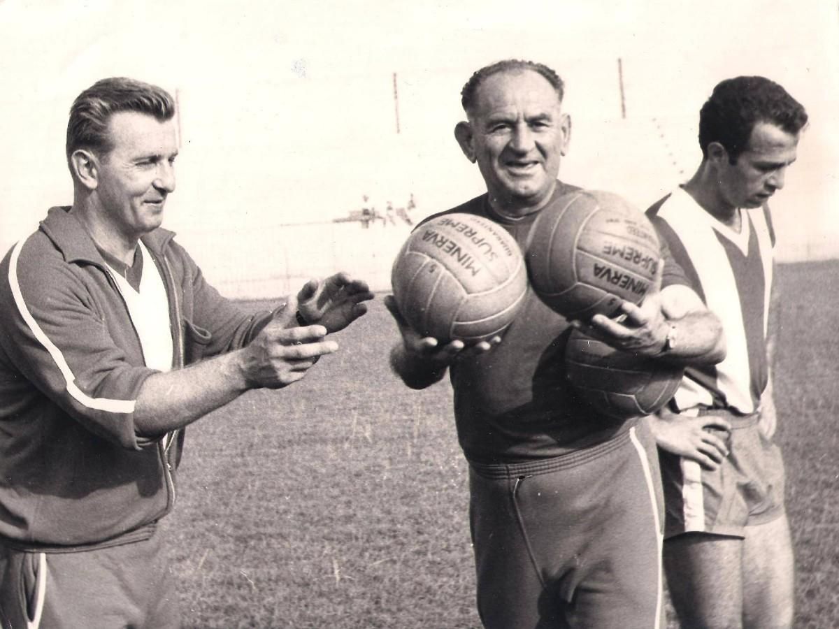 Lantos Mihály (balra) Bukovi Márton segédedzőjeként dolgozott az Olympiakosznál, két bajnoki címet nyertek (Fotó: A Lantos család gyűjteményéből)