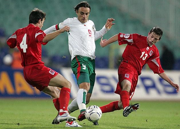 Dimitar Berbatov (középen) idejében még erős volt a bolgár válogatott