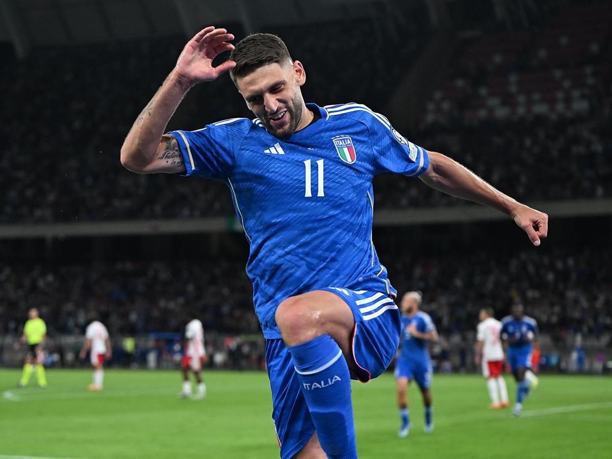 Domenico Berardi két gólt lőtt Máltának (Fotó: Getty Images)