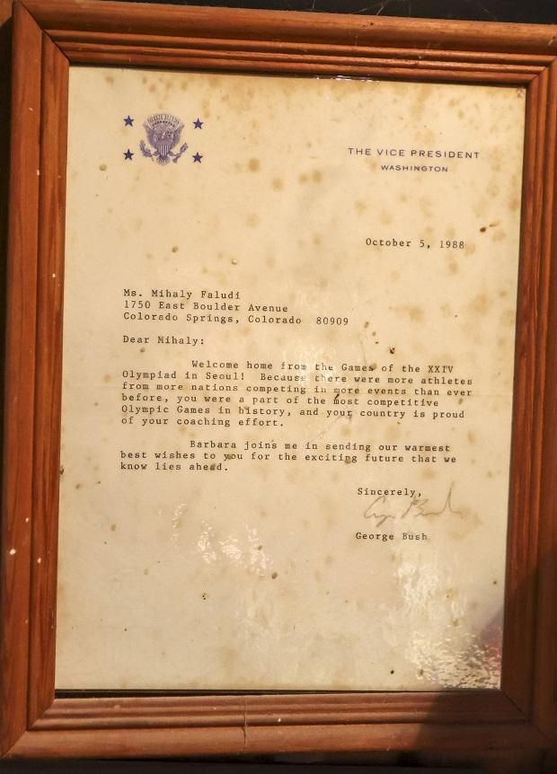 George Bush köszönő levele 1988-ból