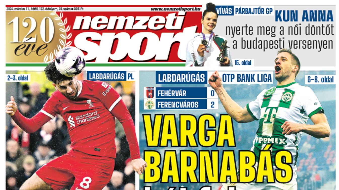 Szoboszlai újra kezdett a Liverpoolban; Varga Barnabás két fejese döntött a Fehérvár ellen
