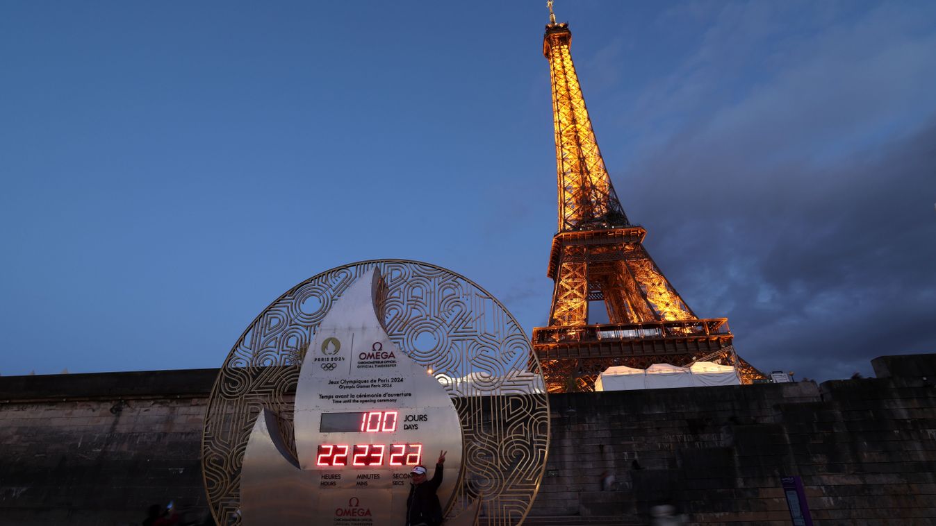 Omega Countdown Clock Displays The Time Until The Paris Olympic Games Opening Ceremony