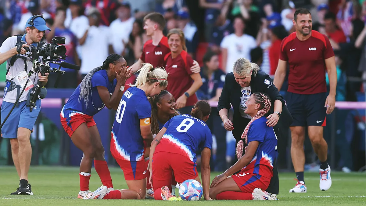 Victory over the Brazilians, the United States won the women's Olympic soccer championship.