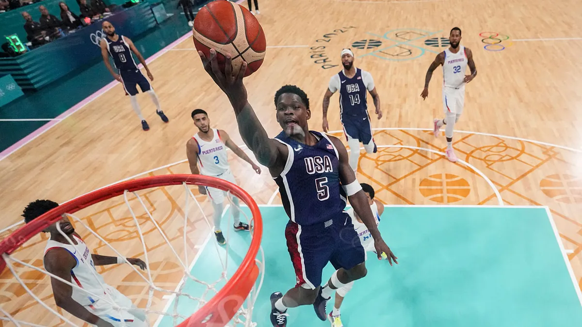 The US men's basketball team also scored over 100 points in its final Olympic Group game.