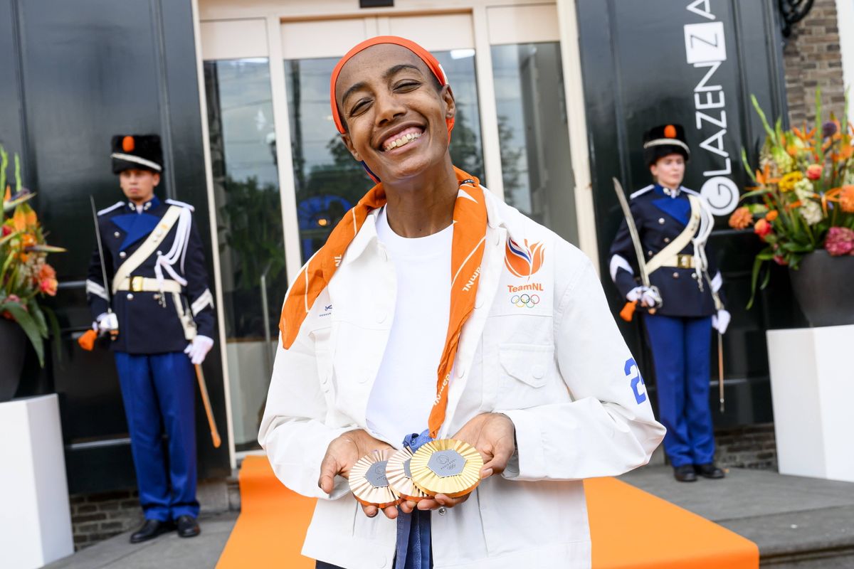 DEN HAAG, 13-08-2024, Officiële huldigingsprogramma voor de Olympische medaillewinnaars in Den Haag, Sifan Hassan, Foto