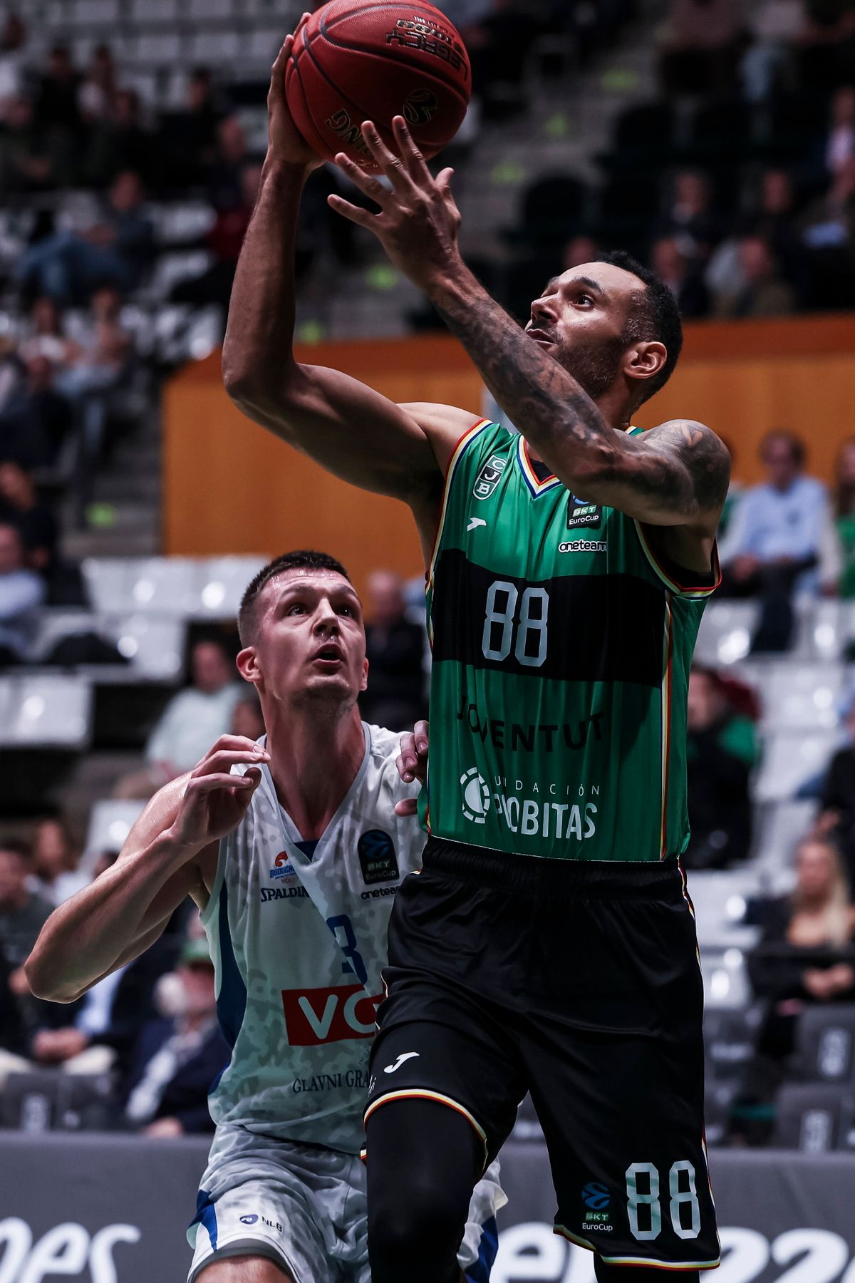 November 13, 2024, Badalona, Barcelona, Spain: Adam Hanga of Joventut Badalona in action during the BKT EuroCup, match p