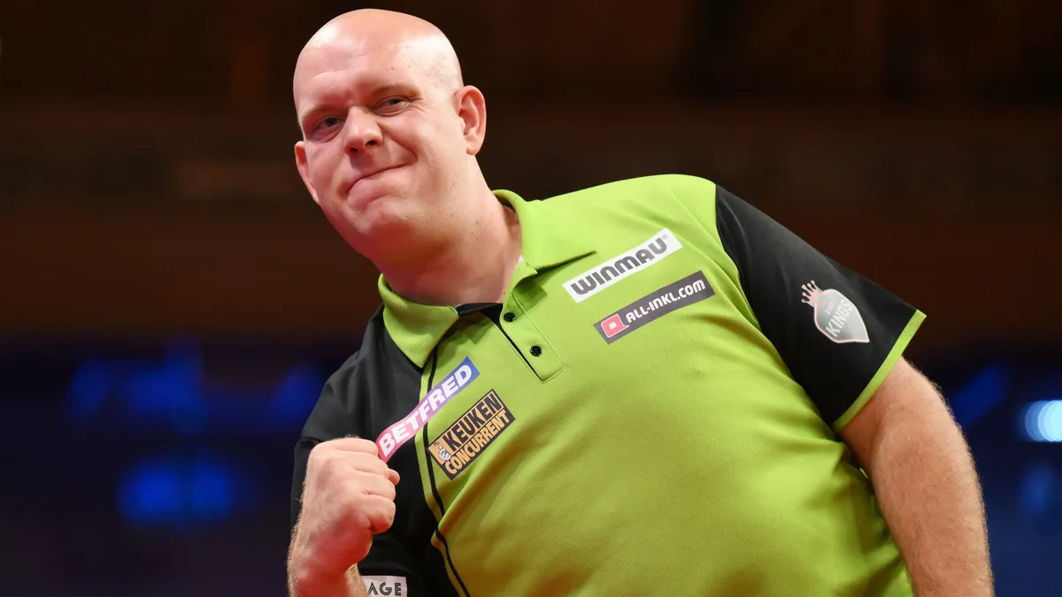 Michael van Gerwen háromszettes sikerrel kezdett a darts vb-n