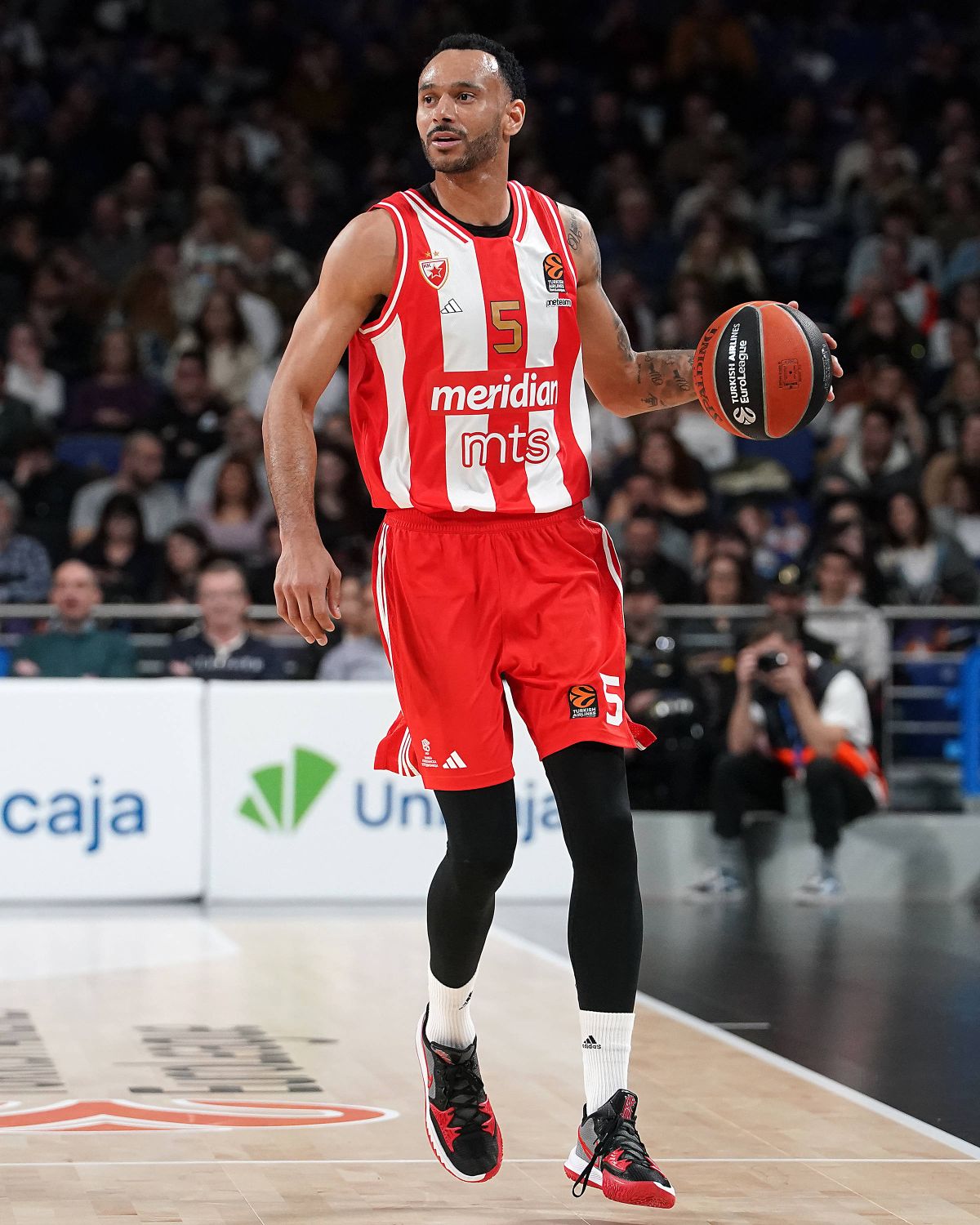 Crvena Zvezda Meridianbet Belgrades Adam Hanga during Euroleague match, Regular Season, Round 32. March 29, 2024. (2024