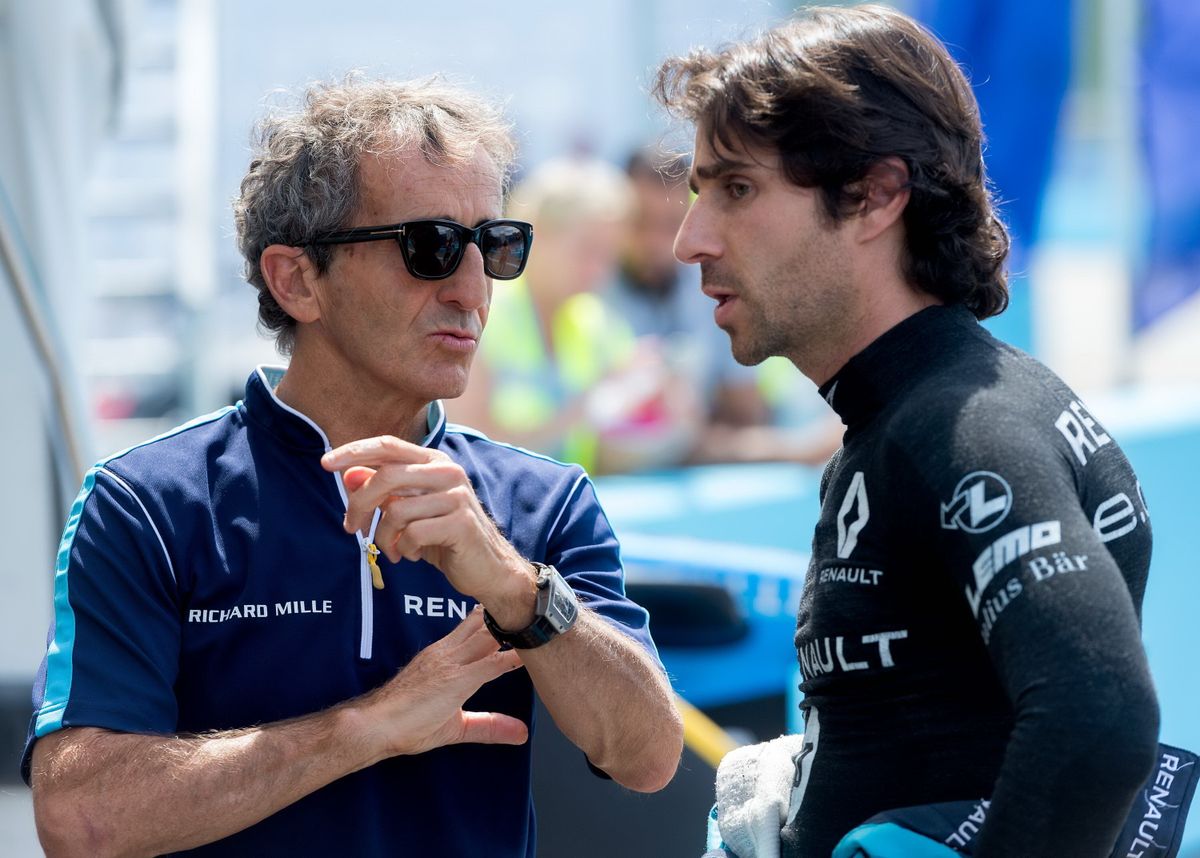 Alain Prost Senior team Principal of Renault e dams and Nicolas Prost FRA of Renault e dams during