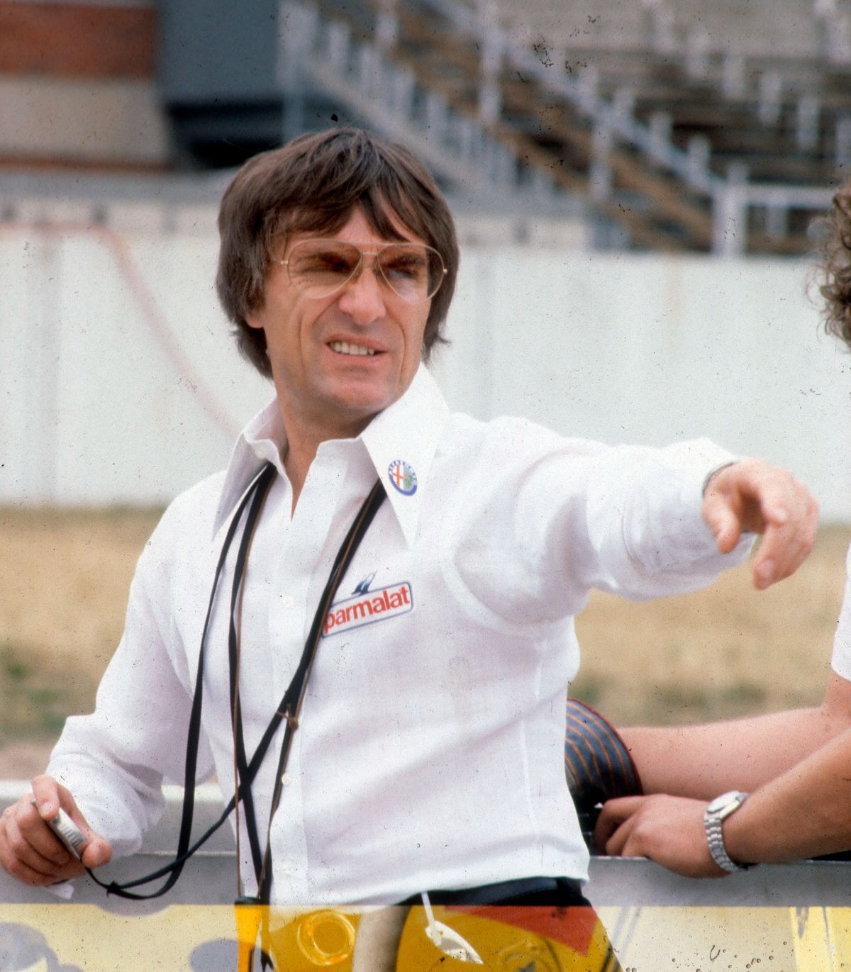 Großer Preis von Belgien in Zolder 31.05.1985 Formel 1 Chef Bernie Ecclestone in der Boxengasse. *** Belgian Grand Prix