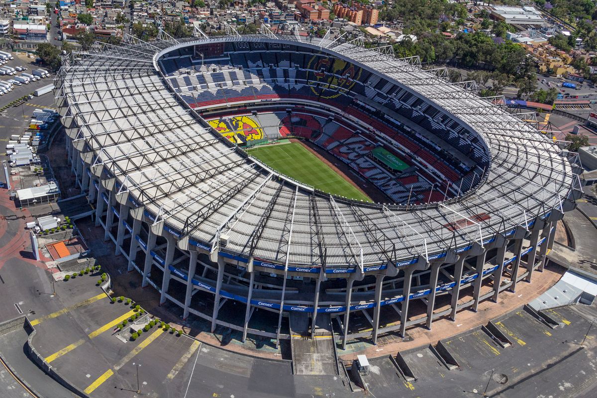 Aerial view of aztec stadium in Mexico City