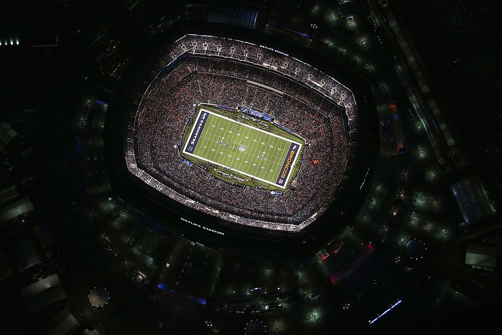 An Aerial View Of Super Bowl XLVIII