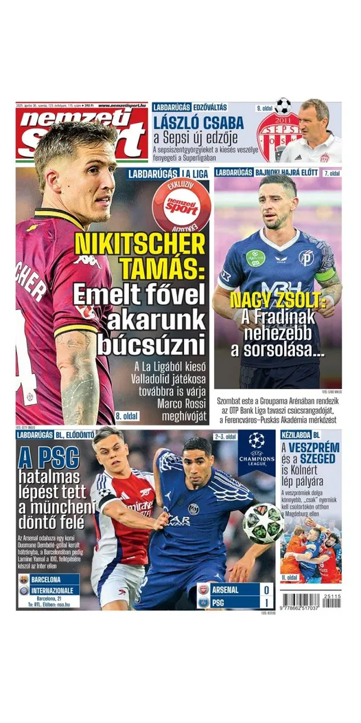 Nikitscher: Emelt fővel akarunk búcsúzni; Nagy Zsolt: A Fradi sorsolása nehezebb