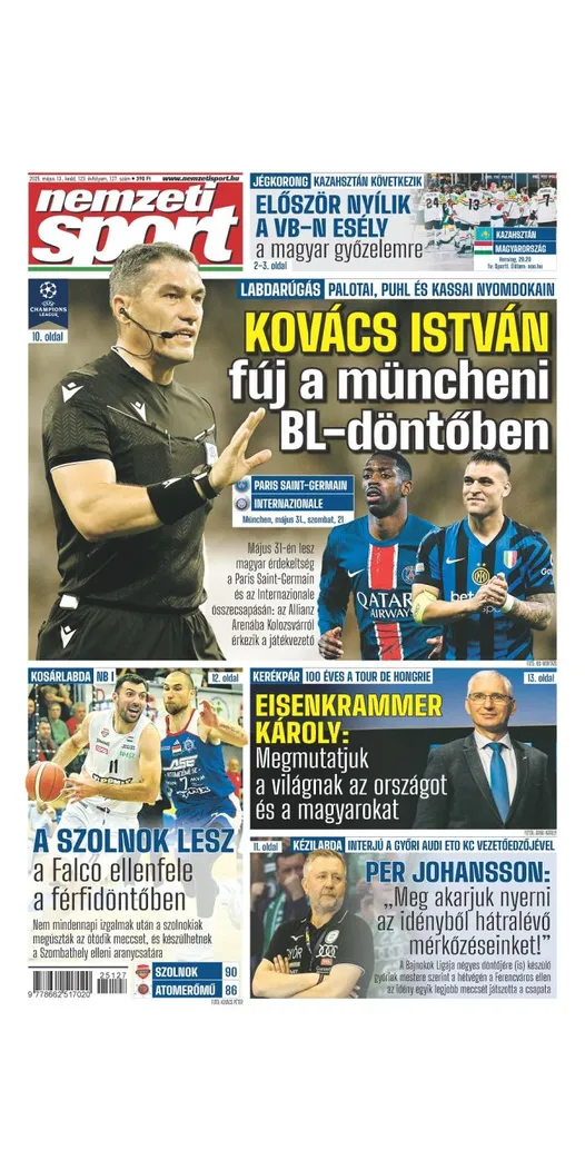 Kovács István vezeti a BL-döntőt; Per Johansson minden meccset meg akar nyerni
