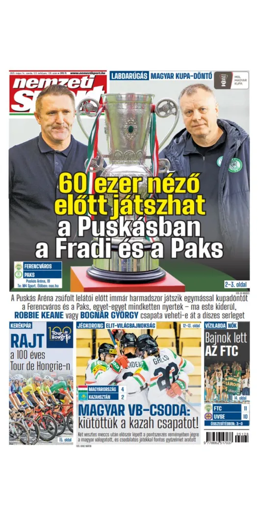 60 ezer néző előtt a kupáért; Magyar hokicsoda az elit-vb-n