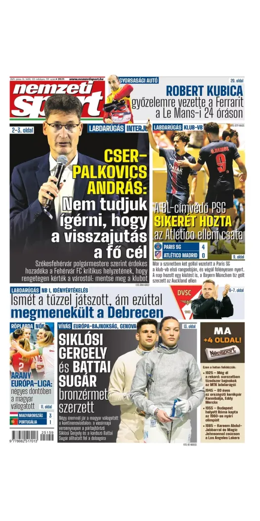 Interjú a fehérvári polgármesterrel; Kubica győzelemre vezette a Ferrarit a Le Mans-i 24 óráson