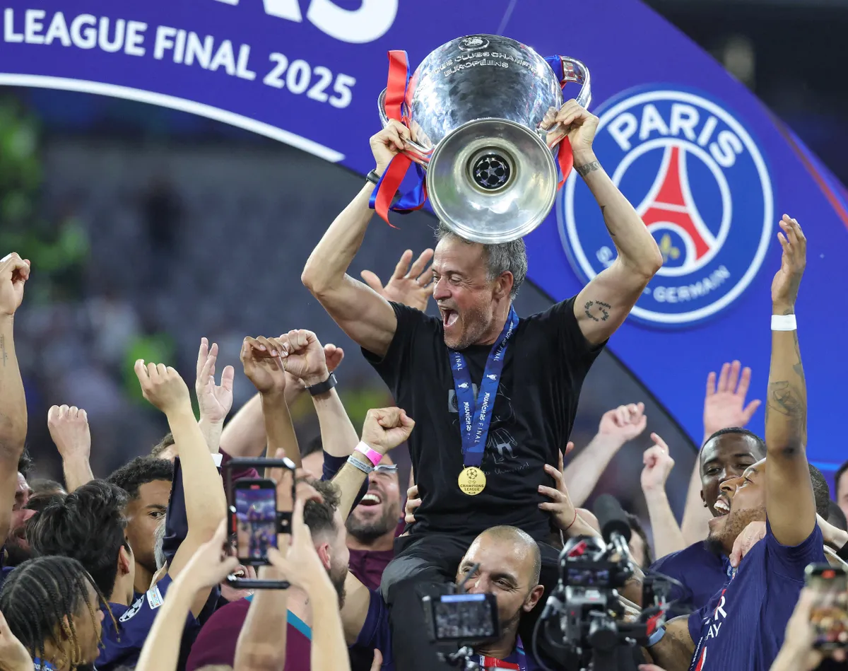 firo: May 31, 2025, Football: Champions League Final PSG Paris St.Germain - Inter Milan Paris Saint-Germain and FC Internazionale Milano