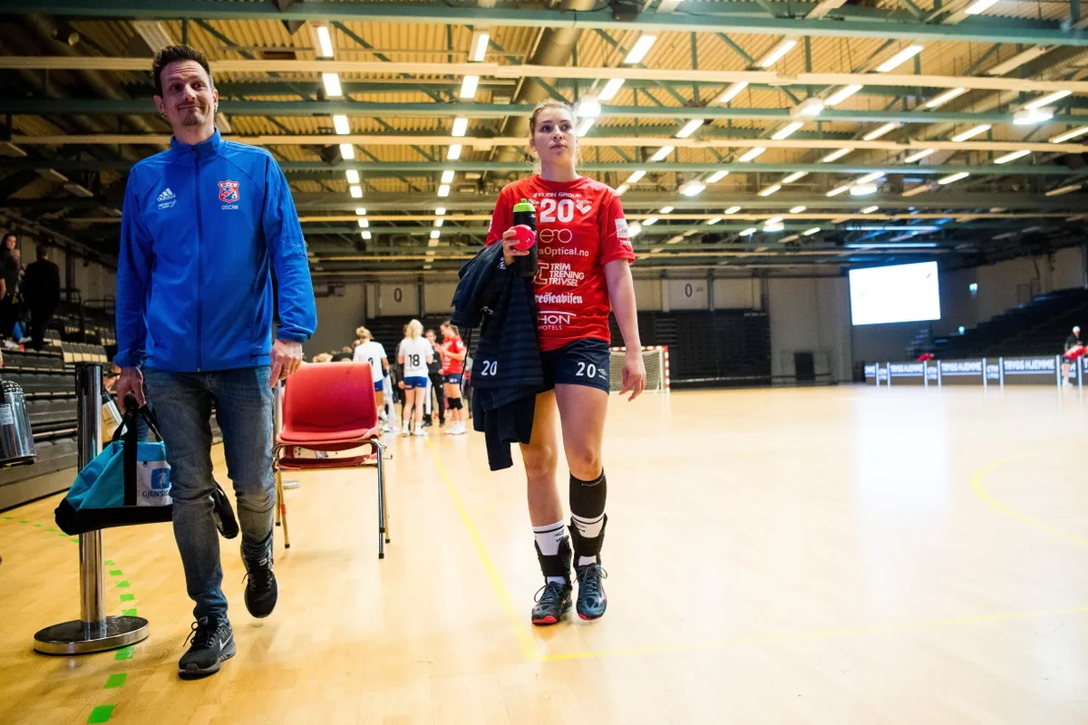 180919 Rita Lakatos of Byasen after the Grundigligaen match between Byasen and Tertnes on September